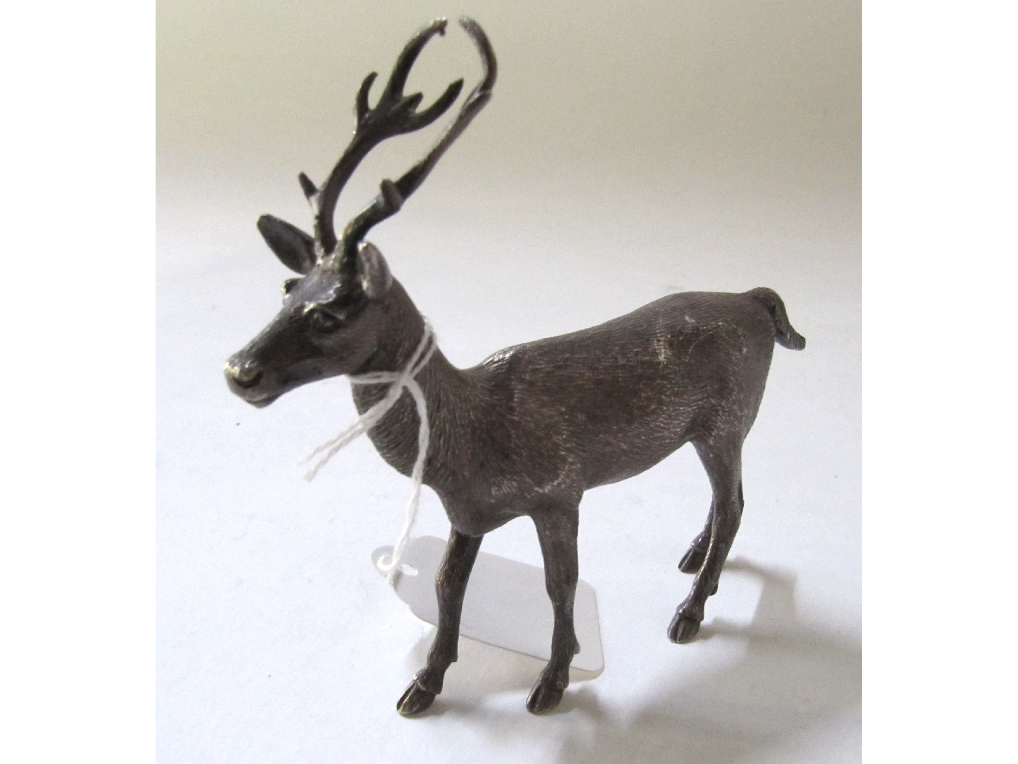 Appraisal: A white metal figure of a stag