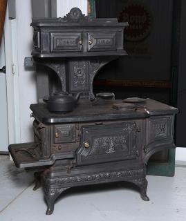 Appraisal: Magee Restored wood cook stove Near mint fancy decoration and