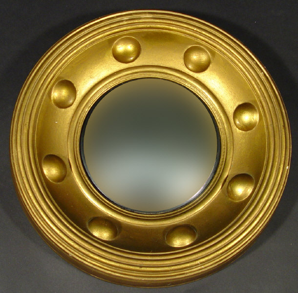 Appraisal: Small circular gilt framed convex mirror cm diameter