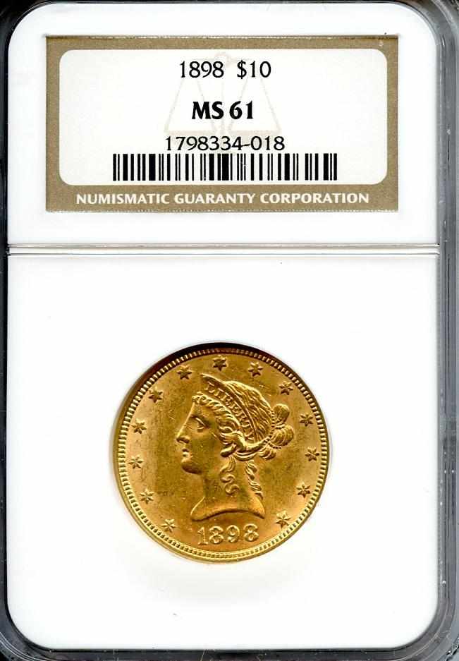 Appraisal: MS NGC Attractive olive-gold color an ideal type coin selection