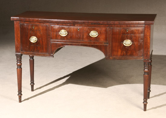 Appraisal: Regency Mahogany Small Sideboard Early th Century Brasses replaced some