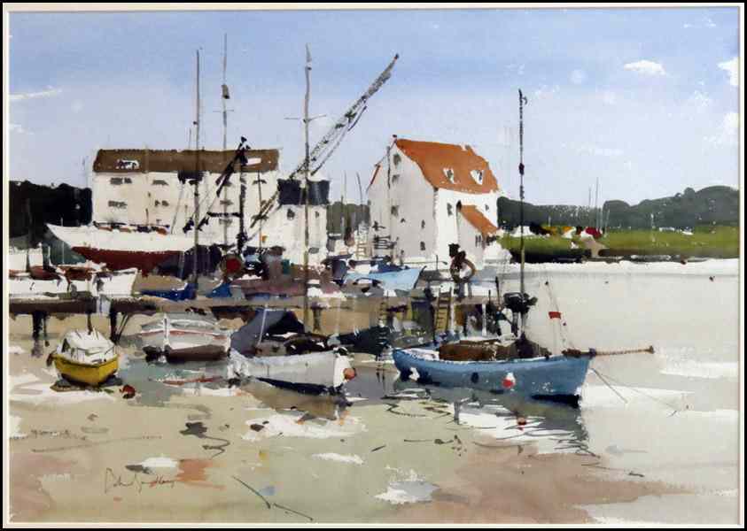 Appraisal: JOHN YARDLEY B INCOMING TIDE WOODBRIDGE Watercolor signed Provenance Valley