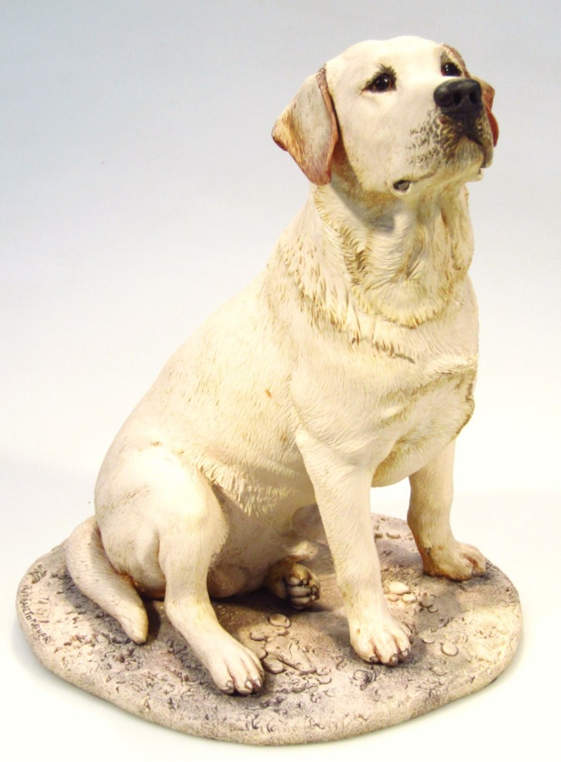 Appraisal: A thC Border Fine Arts figure group of a Labrador