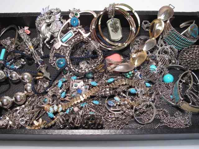 Appraisal: Tray lot of assorted costume jewelry Brands such as Vance