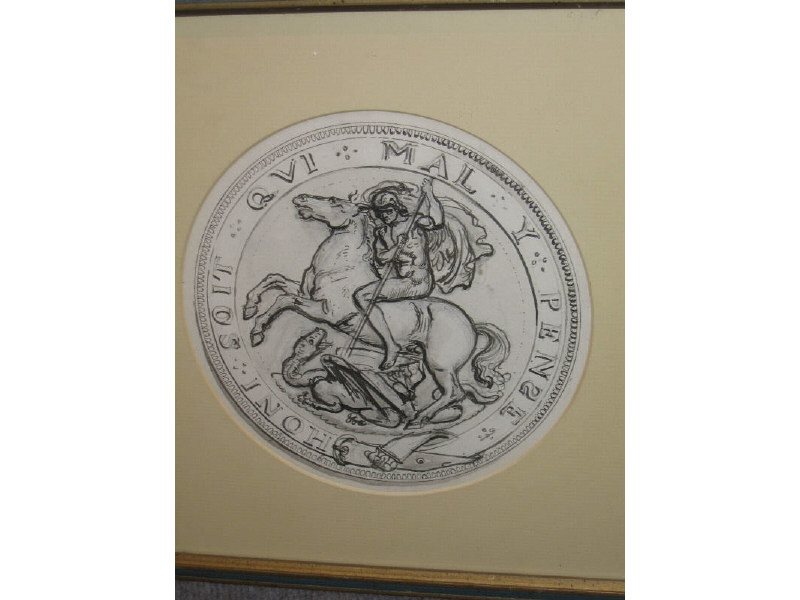 Appraisal: EDWARD JOHN POYNTER BRITISH - Design for jubilee coinage ink