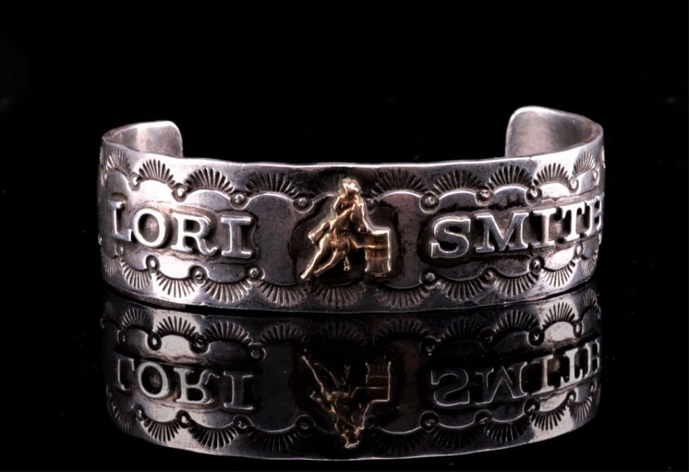 Appraisal: Sterling Silver 'Lori Smith' Rodeo Bracelet Featured in this lot