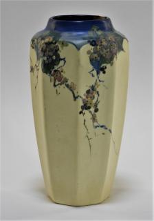 Appraisal: Weller Pottery White Hudson Octagonal Vase OHIO EARLY TH CENTURY