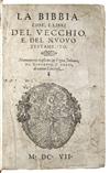 Appraisal: BIBLE IN ITALIAN La Bibbia cioe I Libri del Vecchio