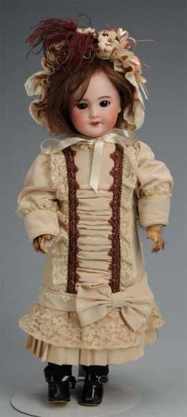 Appraisal: SFBJ French Bisque Child Doll Description Mold brown sleeping eyes