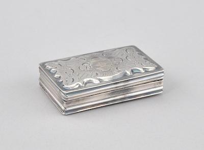 Appraisal: An Antique Silver Dutch Snuff Box ca With several stamped