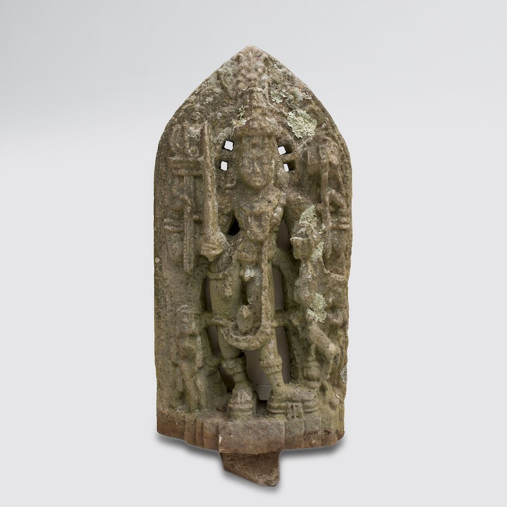 Appraisal: South India Carved Chloritic Schist Figure of Durga Karnataka x