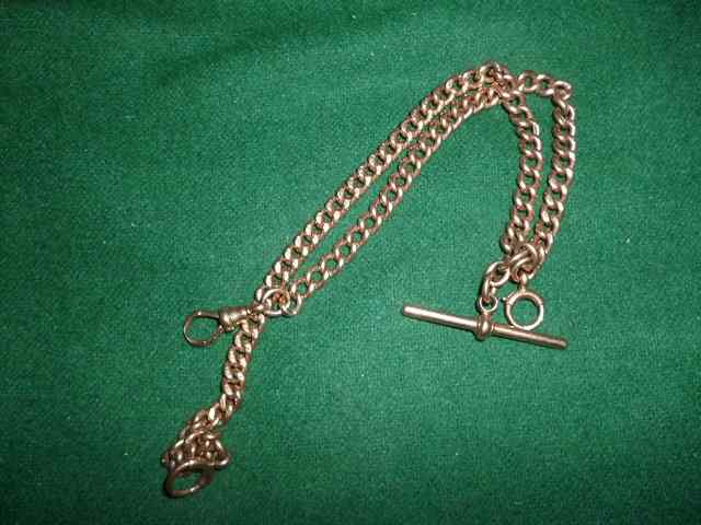 Appraisal: A CT GOLD CURB LINK WATCH CHAIN approx grams