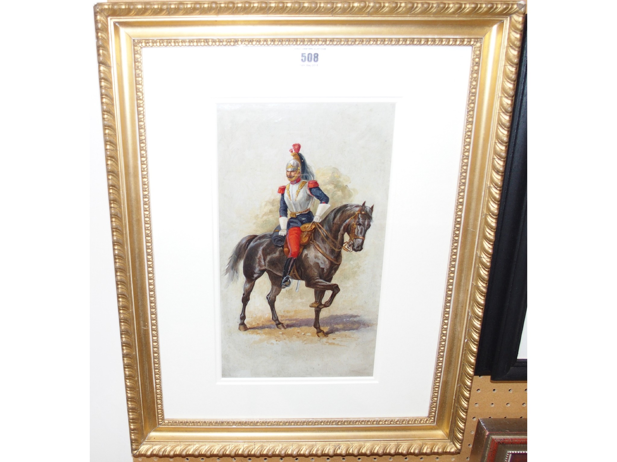 Appraisal: Attributed to WOLFGANG TRITT French Cavalry Officer watercolour