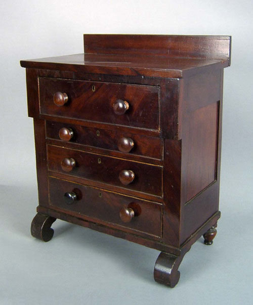 Appraisal: Pennsylvania Empire child's mahogany chest mid th c h w