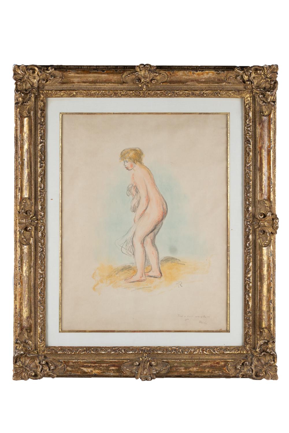 Appraisal: PIERRE AUGUSTE RENOIR - BAIGNEUSE DEBOUT lithograph on paper signed