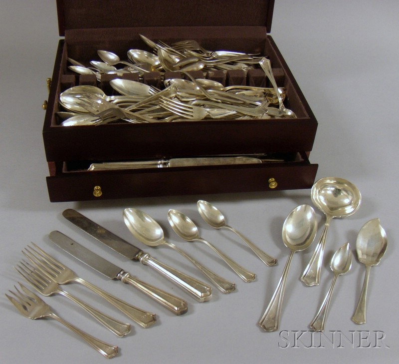 Appraisal: Boxed Partial Flatware Set of Whiting Sterling Flatware Portland pattern