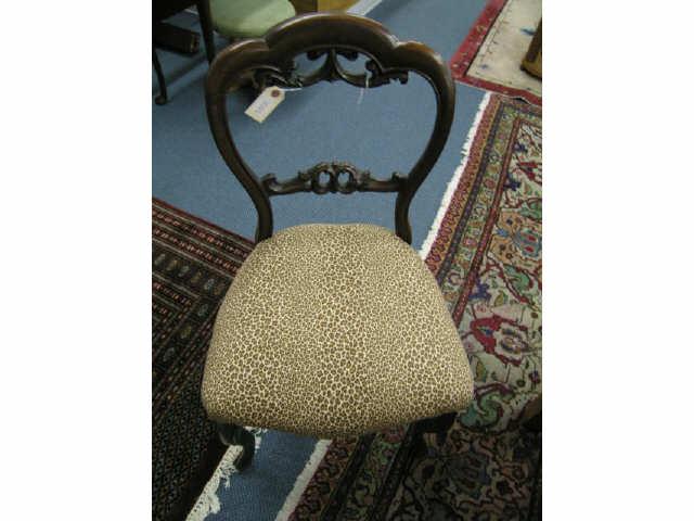 Appraisal: Victorian Side Chair balloon style back carved