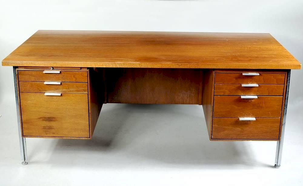 Appraisal: John Stuart Mid-Century Desk John Stuart mid-century desk having four