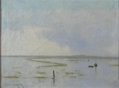 Appraisal: LOUIS GRIER BRITISH - A COASTAL SCENE AT LOW TIDE