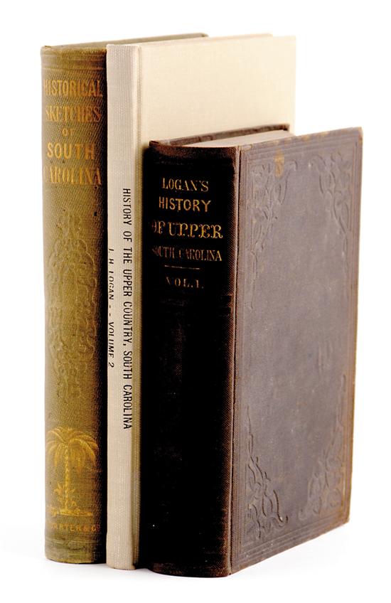 Appraisal: Books South Carolina history Logan John H A HISTORY OF