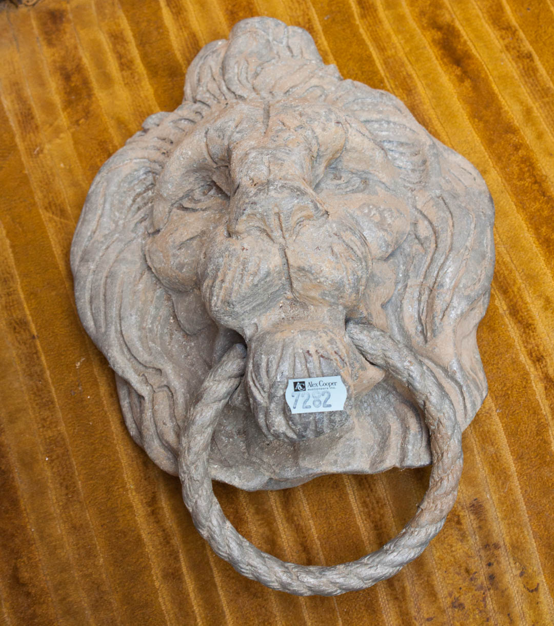 Appraisal: Aluminum lion head doorknocker