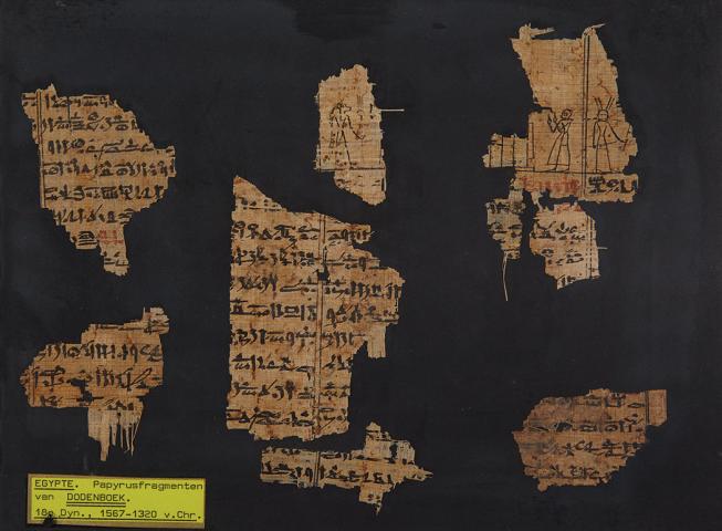 Appraisal: EGYPTIAN BOOK OF THE DEAD Group of seven fragments on