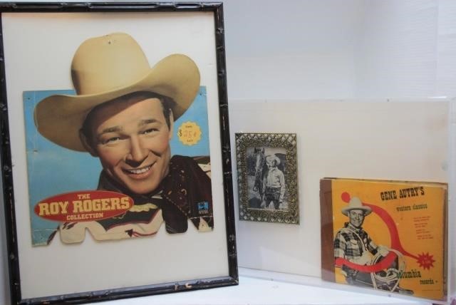 Appraisal: ROY ROGERS AND GENE AUTRY LOT TO INCLUDE FRAMEDROY ROGERS