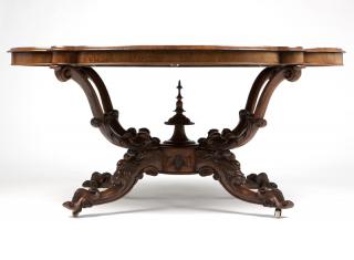 Appraisal: An English Victorian carved parlor center table Third quarter th