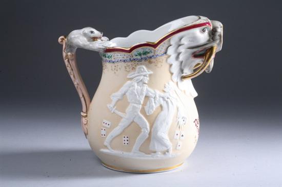 Appraisal: UNION PORCELAIN WORKS PITCHER Union Porcelain Works Greenpoint NY Cream