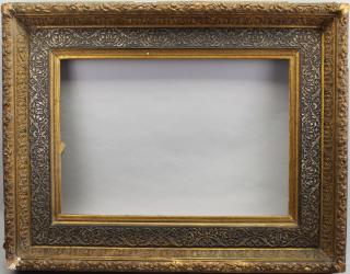 Appraisal: Antique Carved Continental Style Frame with scrolling floral arrangement throughout