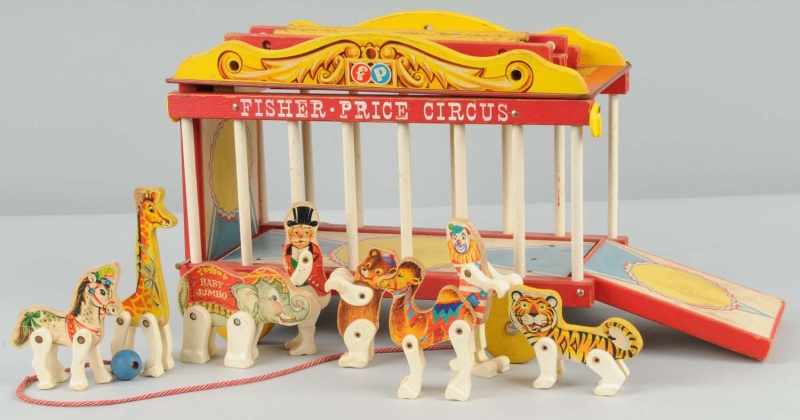 Appraisal: Lot of Vintage Fisher Price Circus Toys Description Circa Includes