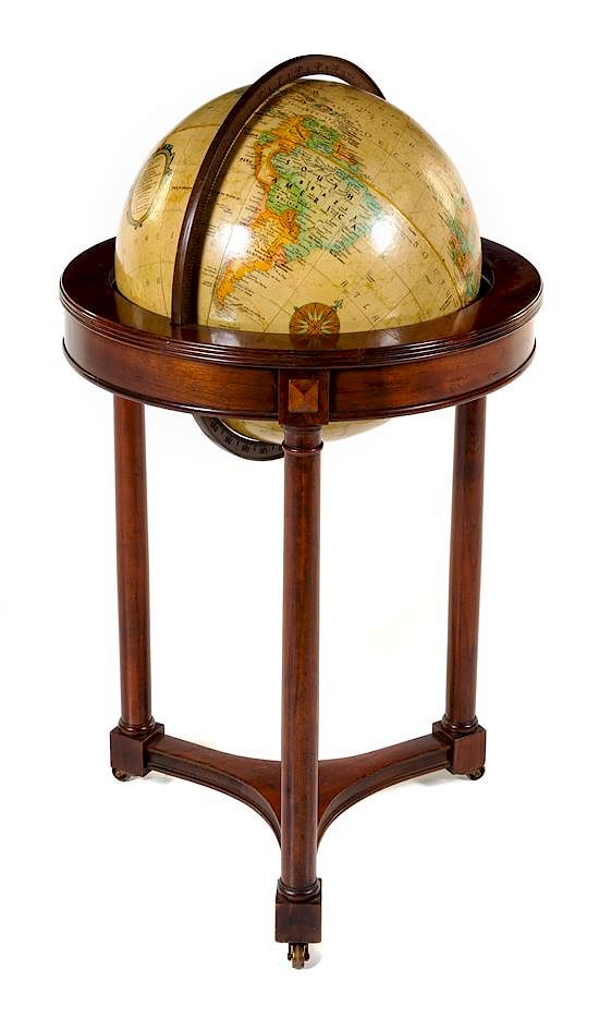 Appraisal: An American Sixteen-Inch Library Globe Height inches An American Sixteen-Inch