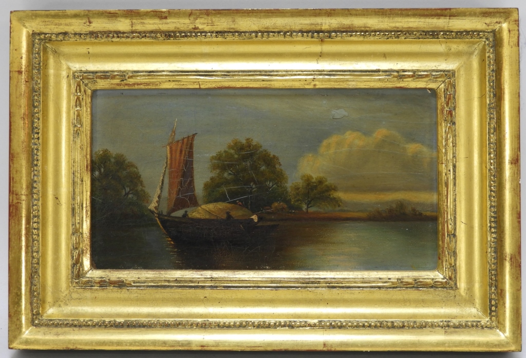 Appraisal: C H E COOK DUTCH RIVER O B SAILING PAINTING