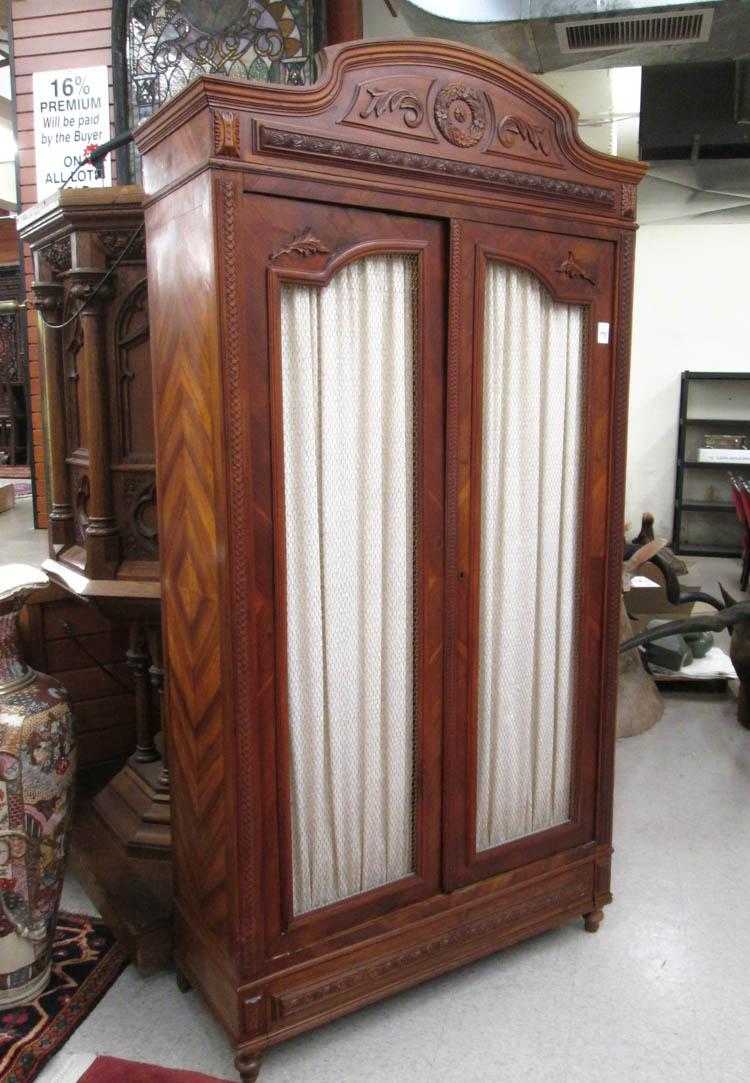 Appraisal: LOUIS XVI STYLE TWO-DOOR ARMOIRE French late th early th