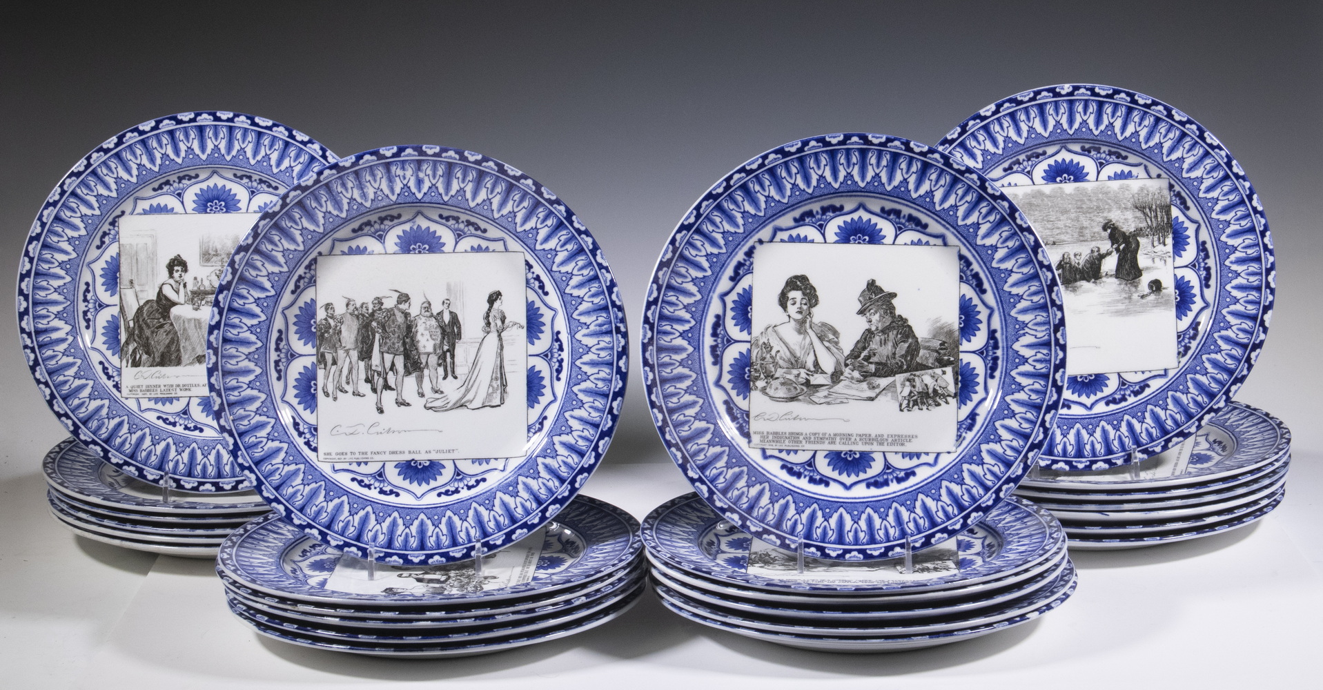 Appraisal: ROYAL DOULTON GIBSON GIRL PLATES Group of Circa Royal Doulton