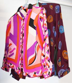 Appraisal: Emilio Pucci Henri Kendal silk blouses size Emilio Pucci Henri