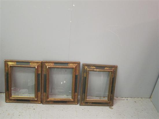 Appraisal: Set of three watercolour pastel frames circa h w in