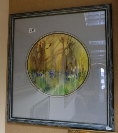 Appraisal: Waterclour painting Windon of spring by Phil Jackson in wood