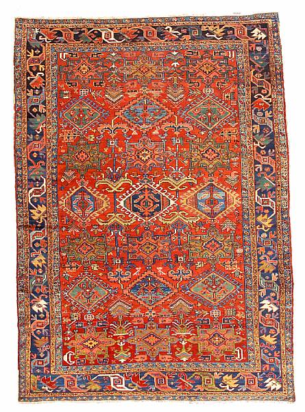 Appraisal: A Heriz carpet Northwest Persia circa size approximately ft in