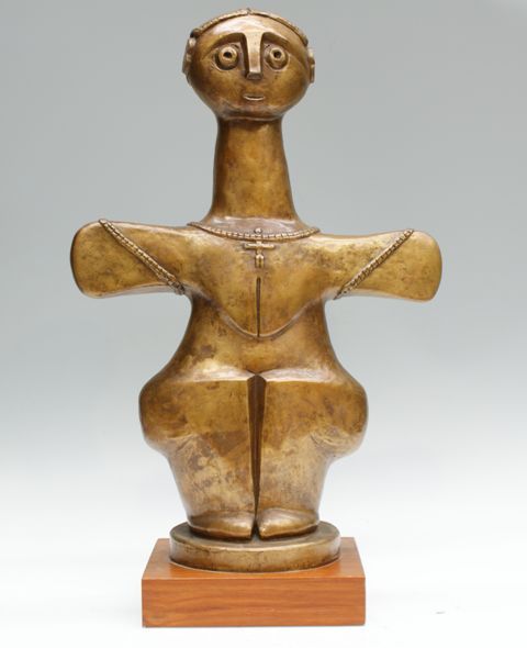 Appraisal: Barbara Tribe - Cruciform Figure bronze inscribed 'Barbara Tribe CR