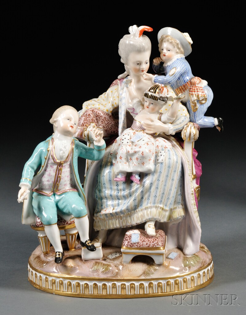 Appraisal: Meissen Figural Group The Good Mother Germany mid- th century