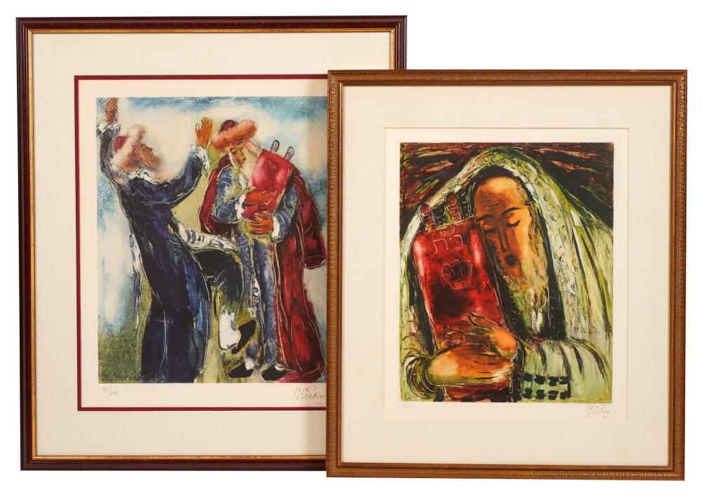 Appraisal: REUVEN ZELICOVICI RUBIN - TWO WORKSeach lithograph each signed lower