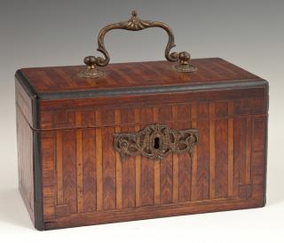 Appraisal: Continental Parquetry Inlaid Mahogany Jewel Box Continental Parquetry Inlaid Mahogany