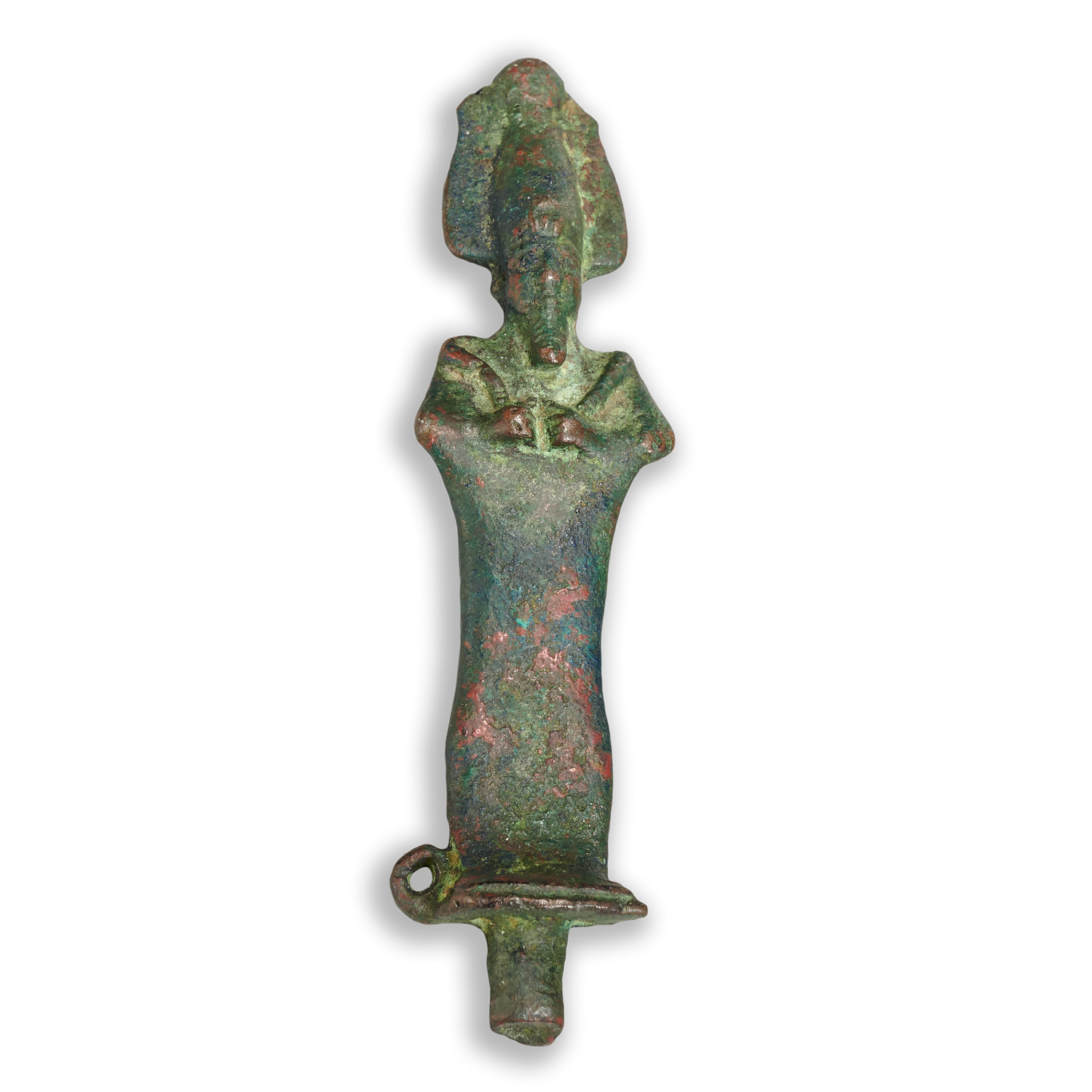 Appraisal: ANCIENT EGYPTIAN BRONZE OSIRIS EX-MUSEUM Probably c - BCE natural