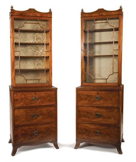 Appraisal: Pair of George III Style Mahogany Bookcases Estimate -