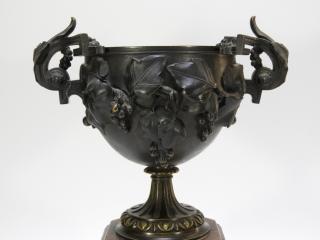 Appraisal: FINE PR C French Bronze Boulle Inlaid Urns FRANCE TH