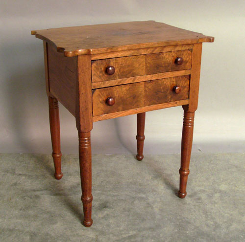 Appraisal: Sheraton walnut work stand th c h w