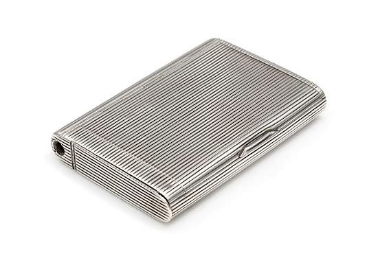 Appraisal: A Russian Silver Cigarette Case Maker's Mark Cyrillic A R