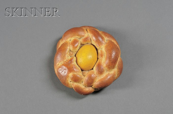 Appraisal: Jeff Koons American b Bread With Egg Yellow edition of