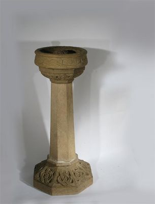 Appraisal: A Liberty Co stoneware birdbath pedestal designed by Archibald Knox